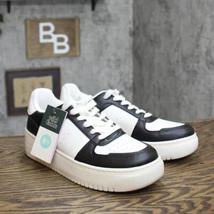 wild Fable Womens Lola Lace-Up Sneakers with Memory Foam Insole Black White 8.5M - Picture 1 of 7