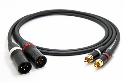 7 Foot -Mogami 2534 Quad Stereo Pair (L, R)  | Neutrik Gold RCA to XLR male - Image 1 of 3