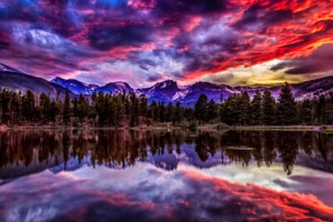 Sunset in Rocky Mountain National Park Photo Art Print Poster 12x18 - Picture 1 of 3