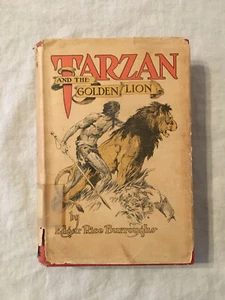 Tarzan and the Golden Lion 1923 HB DJ as is former library - Picture 1 of 4