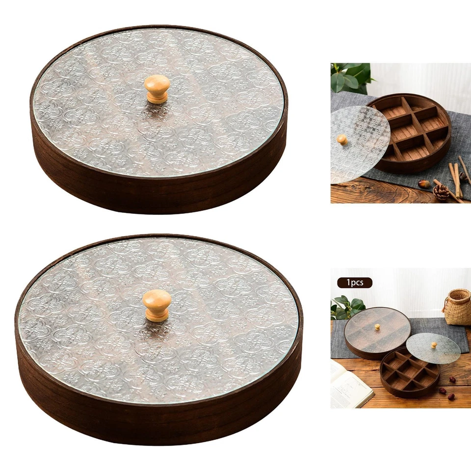 Divided Serving Tray Food Organizer Kitchen Dish Plate with Compartments and - Image 1 of 1