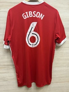 Adidas Middlesbrough 2017/2018 Home #6 Gibson Football Jersey Shirt Mens Size XL - Picture 1 of 14