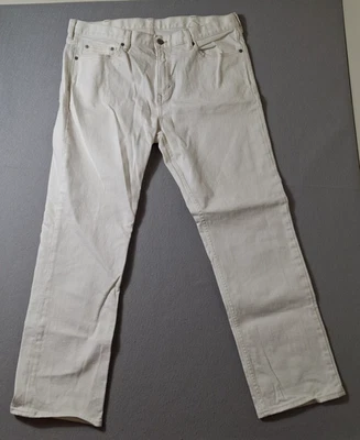 Pantalones de mezclilla Banana Republic Clean Water para hombre 38x32 blancos ajustados Foto 1 de 4