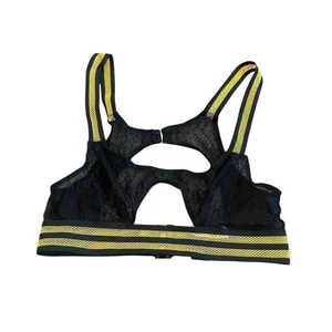 For Love And Lemons Skivvies Black Sheer Mesh Bra Cutout Front Back Size XS - Picture 1 of 9