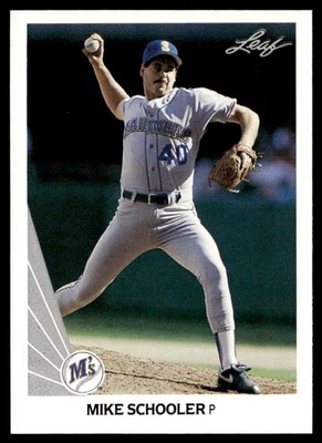 1990 Leaf Mike Schooler Seattle Mariners #258 - Image 1 of 2