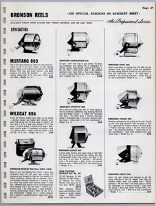 1965 Roddy Bronson Fishing Reels Catalog Pages Print Ad Old Fishing Tackle - Picture 1 of 2
