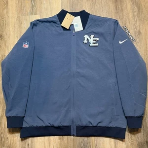 Nike New England Patriots Rivalries Collection Sideline Bomber Jacket Storm Blue - Foto 1 di 8