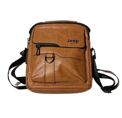吉普 Buluo 斜挎包商务信使包棕色性别中性 — 第 1/4 张图片