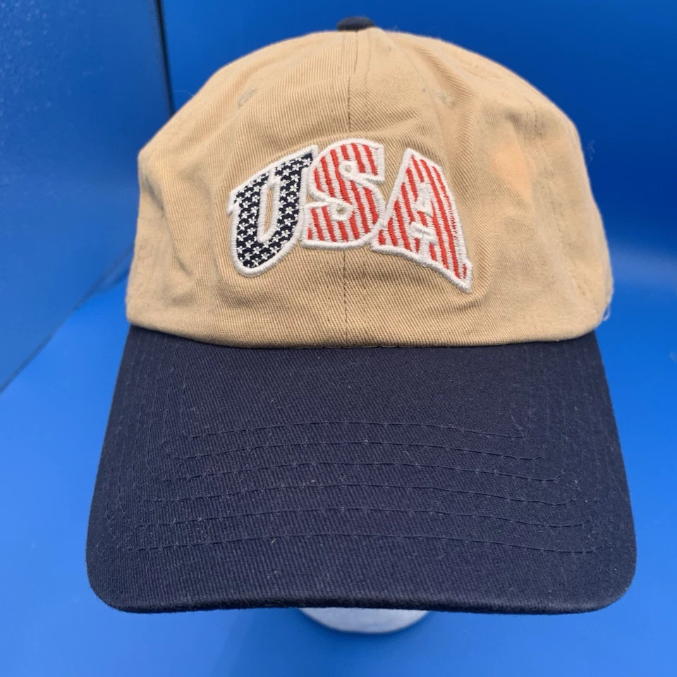 Gorra Stars And Rayas Azul Rojo Y Blanco EE. UU. Correa Logo Americano Foto 1 de 4