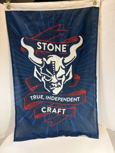 Stone Brewing Co. Banner/ Flag W/ logo & true, independent craft 2ft X 3ft New - Picture 1 of 19