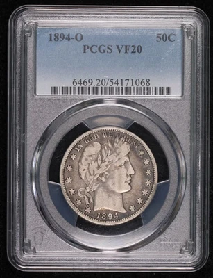 1894 O Barber Half Dollar PCGS VF-20 - Image 1 of 4