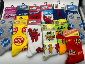 13 Pairs Novelty Crew Crazy Socks Food Drink Candy Snacks - Picture 1 of 5