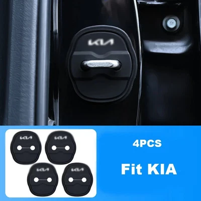 Cubierta de pestillos de cerradura de puerta de coche de 4 piezas para accesorios de coche Kia Foto 1 de 4