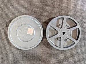 Set of 3ea vintage Brumberger Reel And Can 8mm 200ft #1018 Tempered Steel - Picture 1 of 2