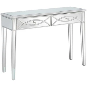 Silver Glass Mirror Console Table - Picture 1 of 9