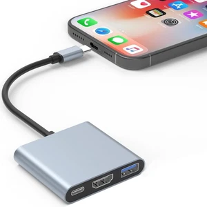 USB C to HDMI Adapter for iPhone 15, USB-C Digital AV Multiport, hdmi Silver - Picture 1 of 8
