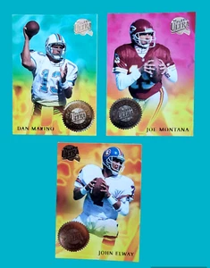 '94 Fleer Ultra JOHN ELWAY 2 DAN MARINO 3 JOE MONTANA 4 Achievement Award LOT X3 - Picture 1 of 15