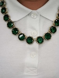 Large 18mm Color Crystal Choker Necklace Available in Four Colors - Picture 1 of 12