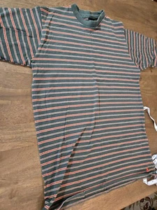 Polo Ralph Lauren T Shirt a Righe Verde/Rosso Made In Usa Uomo XL (Slim Fit)... - Foto 1 di 9