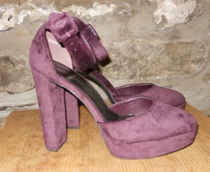 Nuevo look - Tacones de plataforma púrpura profundo - Talla 5 (38) - Imagen 1 de 8