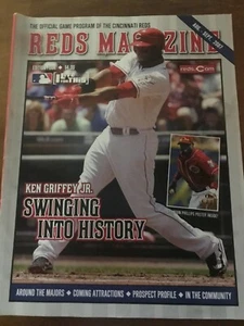 REDS MAGAZINE GAME PROGRAM CINCINNATI REDS AUG-SEPT. 2007 KEN GRIFFEY JR - Picture 1 of 1