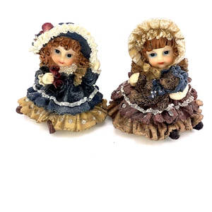 Vtg Meerchi Country Girls Set Resin Figurines Lots of Detail - Picture 1 of 9
