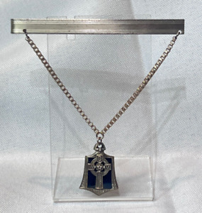 Chaîne de bar vintage cravate sterling croix celtique vintage vétérans de la guerre catholique des États-Unis CWV