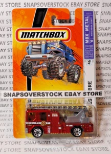 2006 MATCHBOX RED DENNIS SABRE LADDER FIRE TRUCK, MBX METAL, MBX #46 NICE & VHTF - Picture 1 of 12