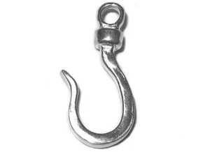 925er Sterling Silber. Haken. Anhänger. Verschluss. 14 x 8mm. 2 Stück. - Bild 1 von 1