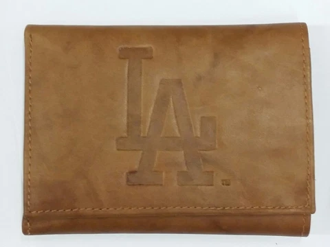 MLB Los Angeles Dodgers Tri-Fold Leather Wallet, New Cover