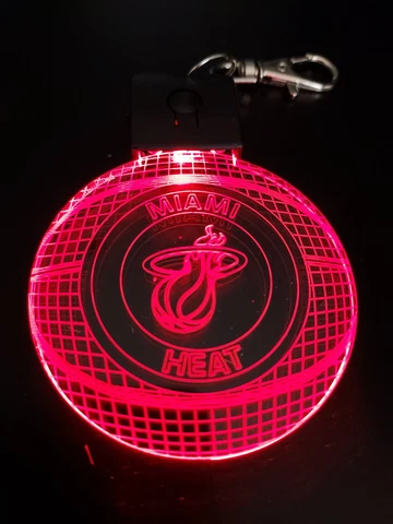 Miami Heat Basketball 3D Light Keychain Cover