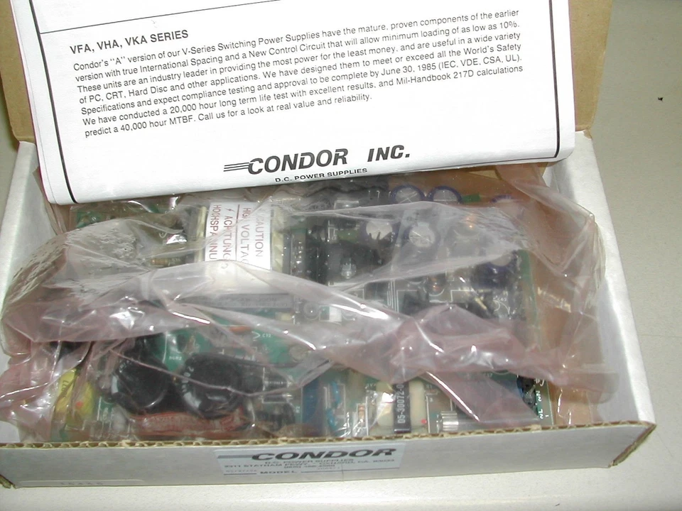 NEW CONDOR VHA423 INPUT 110VAC or 220VAC OUTPUT 5VDC or 15VDC POWER SUPPLY M1010 - Image 1 of 4