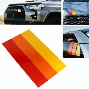 7.9" Tri-color top grille Retro Style sticker fit 2016-2020 Toyota Tacoma TRD - Picture 1 of 7