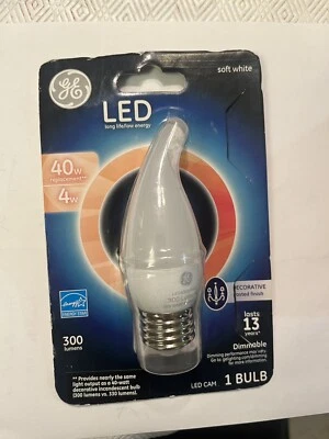 GE LED 40W/4W soft white light Bulb Medium Base - Image 1 of 2