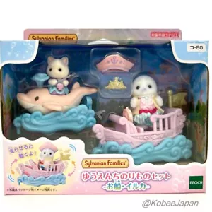 Sylvanian Families JUEGO DE PASEO PARQUE DE ATRACCIONES BARCO Y DELFÍN KO-80 Época Japón - Imagen 1 de 4