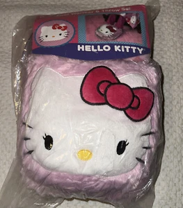 NEW Sanrio Hello KITTY FOOT WARMER BLANKET 40" x 50" FLEECE THROW Hearts Stars - Picture 1 of 5