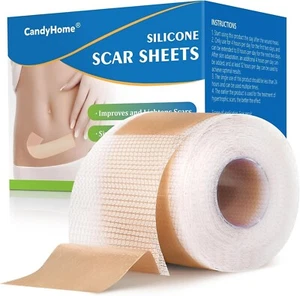 Silicone Scar Sheets, Medical Grade Silicone Scar Tape, Reusable Removal Improve - Picture 1 of 7