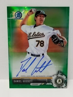 2017 Bowman Chrome DANIEL GOSSETT Green Refractor /99 #CPA-DG Auto BA94 - Image 1 of 4