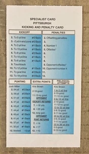 2001 Pittsburgh Steelers NFL Strat-O-Matic Football (13-3) Bettis -18 Cards-Mint - Picture 1 of 3