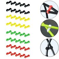 10Pcs Bicycle Bike S-Clips Rotating Brake Cable Line Clamp Tidy Fixed Guide J1J7
