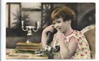 V4434/Phone Little Girl Telephone Photo AK 1931