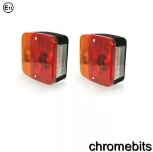 2x Lampade Scheda Posteriori 4 Funzioni Indicatore Freno N.Plate Luce Rimorchio Caravan 12v - Foto 1 di 6