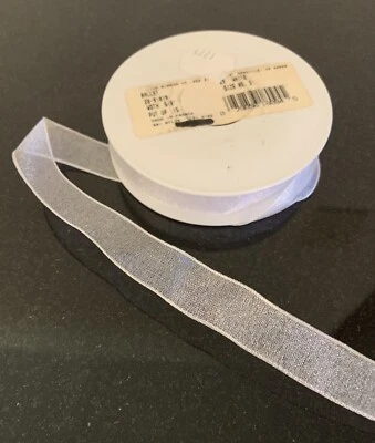 White Ribbon 10 yards Sheer Wired 5/8” continuous Wedding - Image 1 of 2