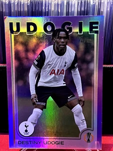 DESTINY UDOGIE 2024-25 TOPPS UCC Tottenham Purple 09/15 Corner blemishes - Picture 1 of 2