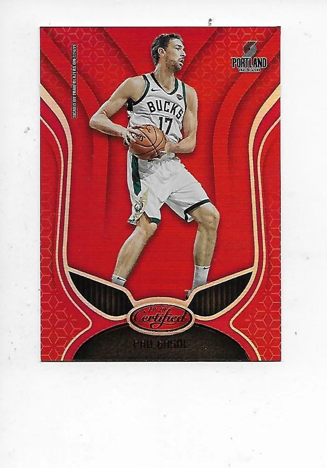 2019-20 Certified Pau Gasol Mirror Red 60 Blazers  FREE SHIPPING - Image 1 of 1