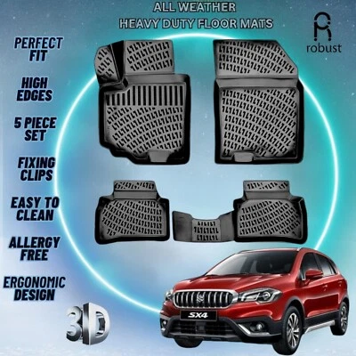 Alfombrillas de coche personalizadas para Suzuki SX4 S-Cross 2013-2020 TPE goma para todo tipo de clima Foto 1 de 4