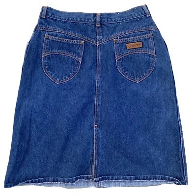 Vintage PS Gitano jeans skirt high waist denim 1980s 80s size 16 30” waist - Image 1 of 4