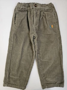 Bobo Chooses Olive Green Trouser Pant Corduroy Size 4 5 Kids Boy Girl Adjustable - Picture 1 of 4