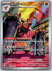 Conkeldurr 127/086 Sv: Black Bolt Holo - English Illustration Rare IR NM Holo - Picture 1 of 2