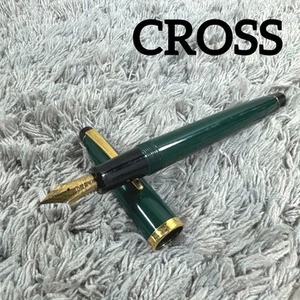 Cruz Pluma Estilográfica Oro Verde F Tinta Vintage Retro - Imagen 1 de 7